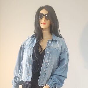 Mustard Seed Light Blue Jean Jacket